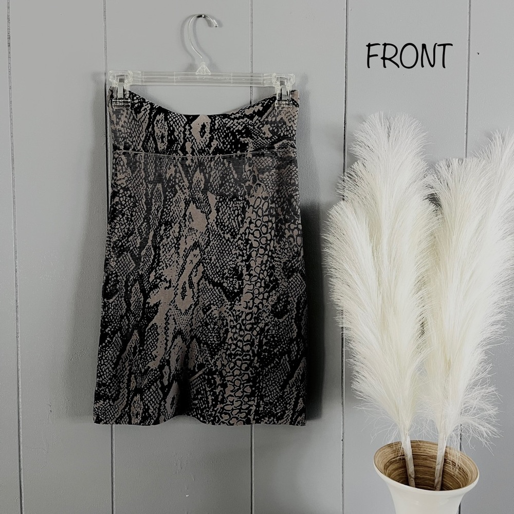 BCBG MaxAzria Snakeskin Print Skirt